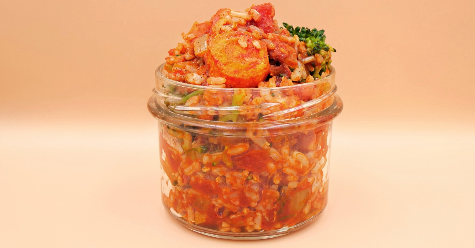 Rice with broccoli and roasted carrots