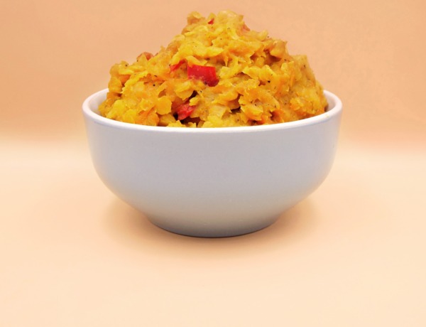 Red lentils with vegetables and coconut milk recipe