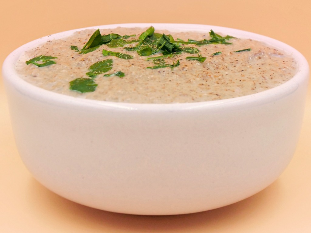 Mushroom cream soup with yogurt recipe