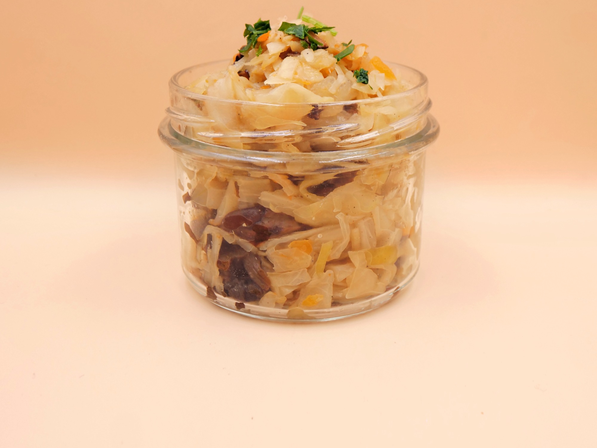 Sauerkraut with dried mushrooms recipe