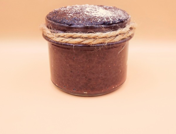 Chocolate chia pudding with peanut butter recipe