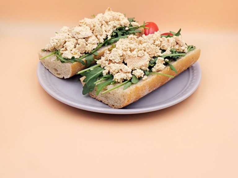 Vegan sandwiches with tofu cream cheese and lettuce recipe