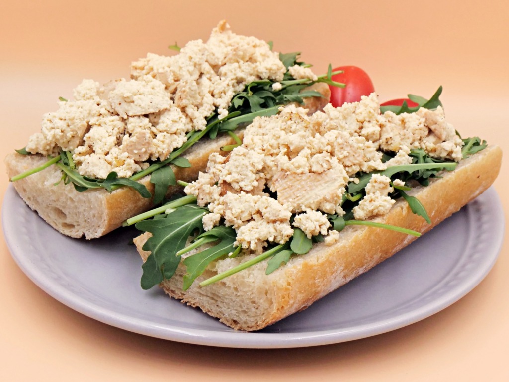 Vegan sandwiches with tofu cream cheese and lettuce recipe