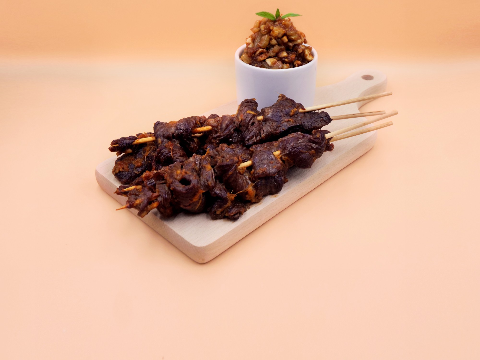 Beef satay with peanut sauce recipe