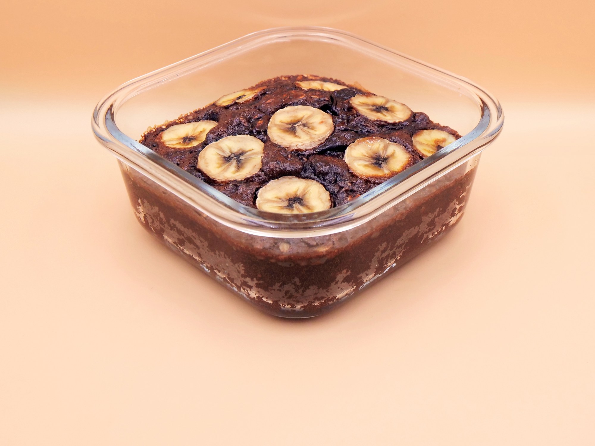 Baked chocolate-banana flavored oatmeal recipe