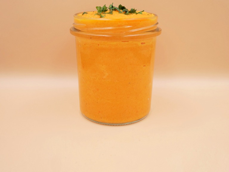Carrot cream soup with yogurt recipe
