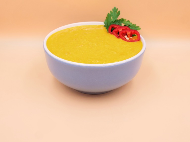 Carrot soup cream with coconut milk recipe