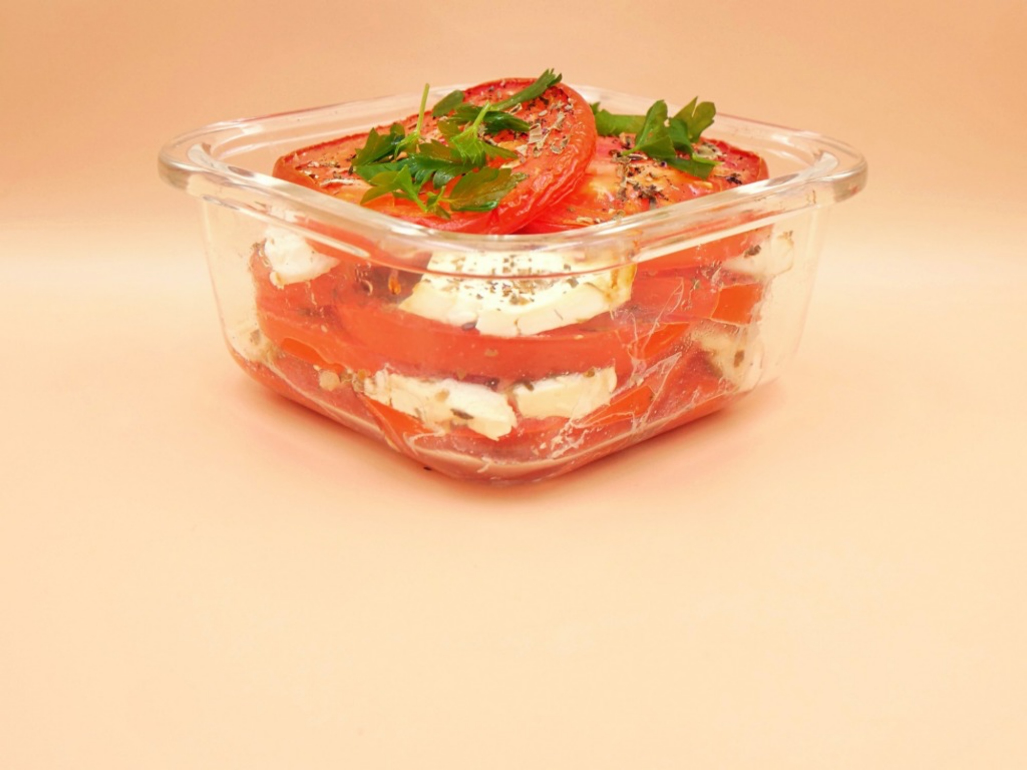 Feta cheese with tomatoes recipe