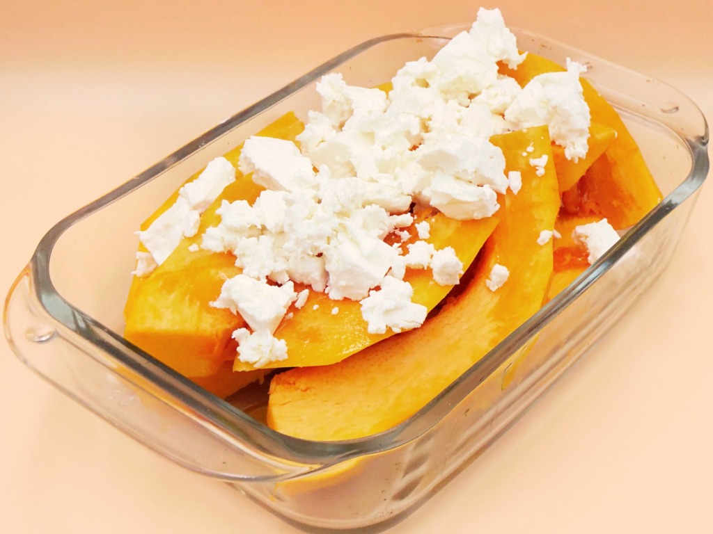 Roasted pumpkin with feta recipe