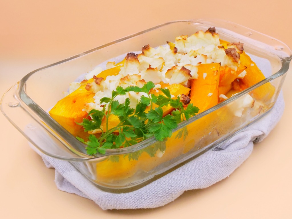 Roasted pumpkin with feta recipe