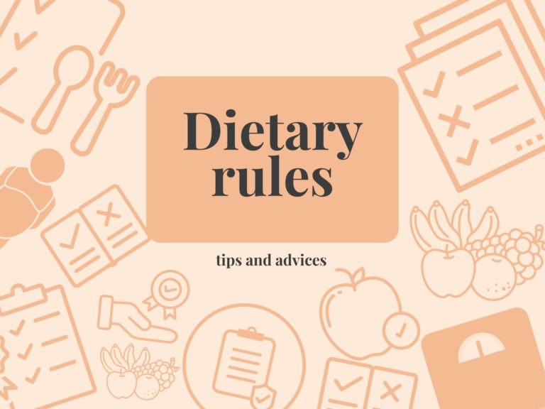 What rules should you follow on a diet?