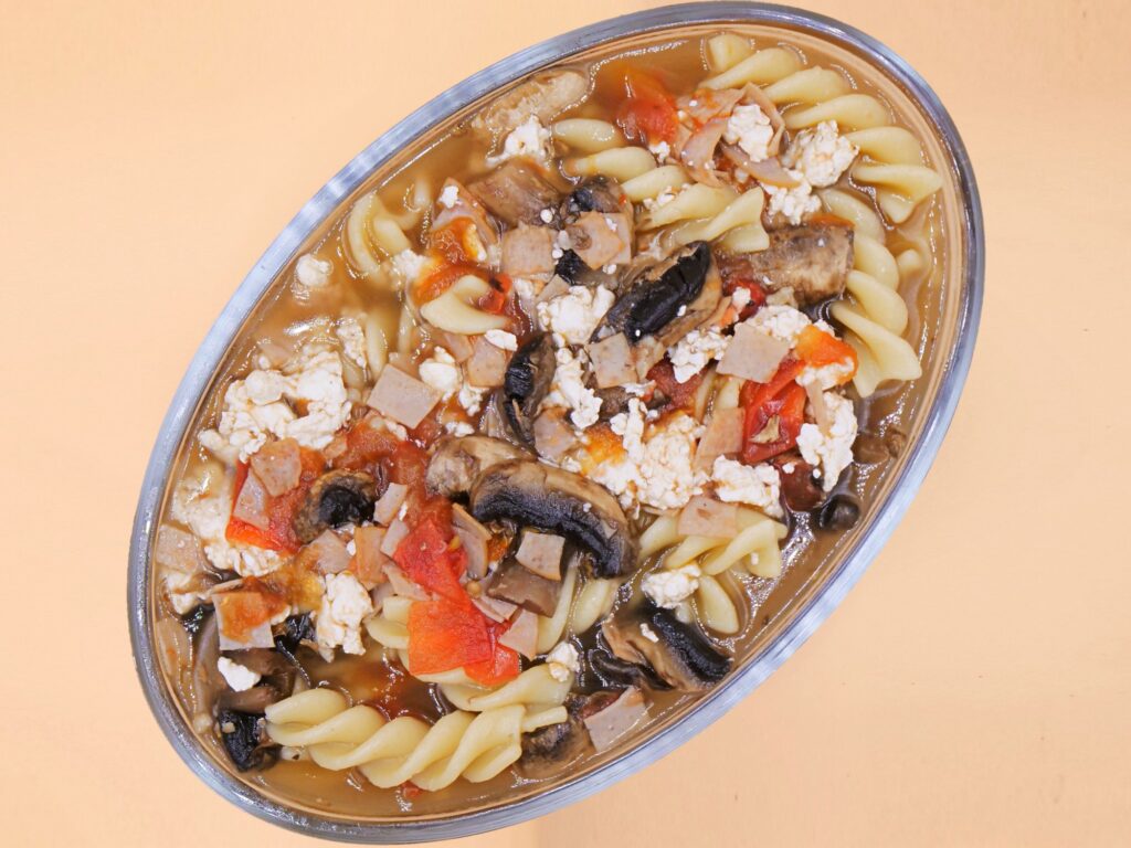 Pasta bake with ham and quark recipe