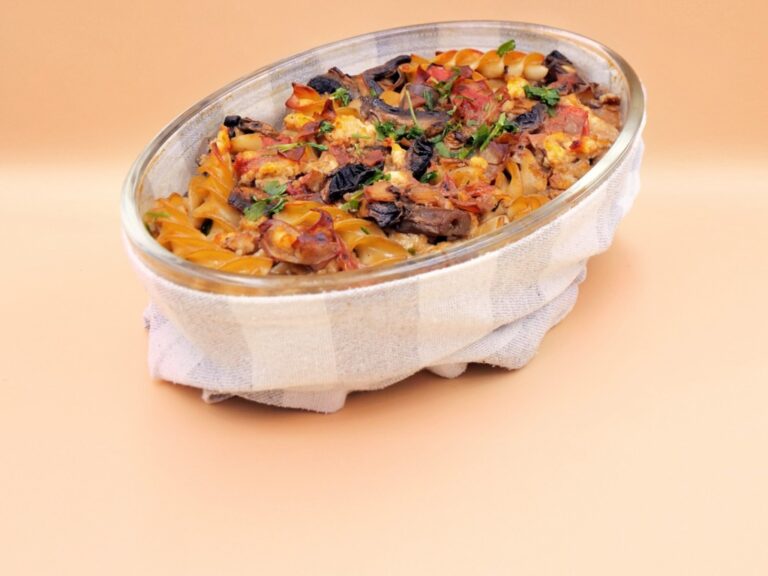 Pasta bake with ham and quark recipe