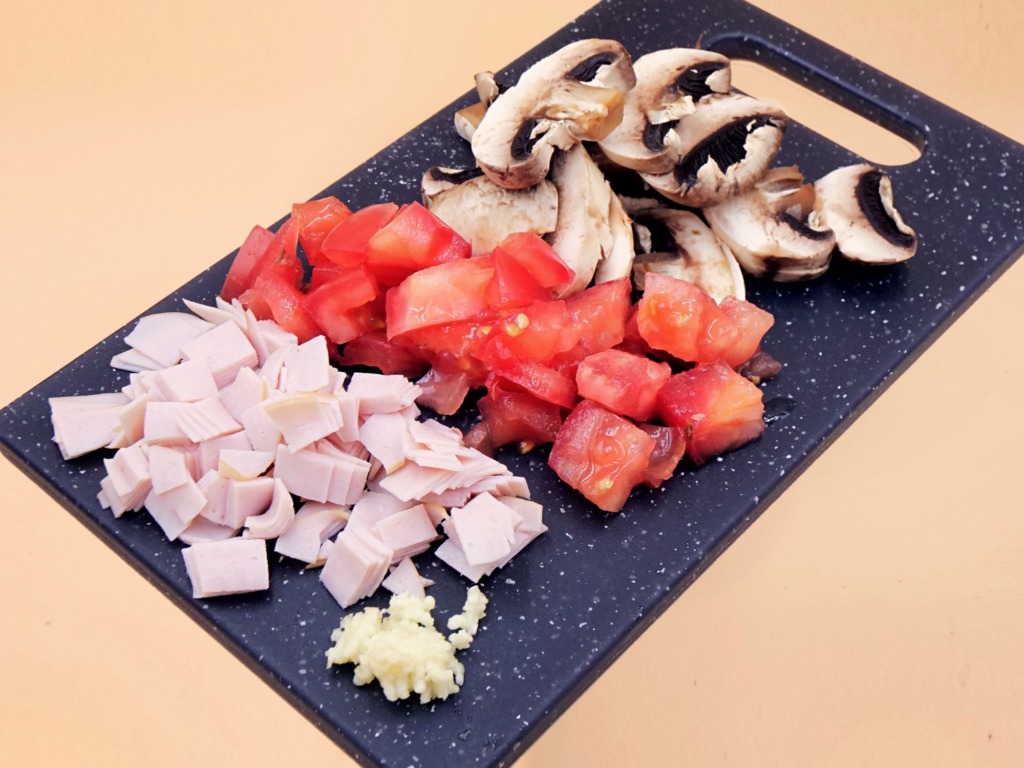 Pasta bake with ham and quark recipe